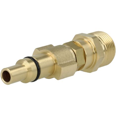 Adaptateur Baïonnette M22 X 1.5 EMagTech - Laiton, Compatible Karcher K-Série Nettoyeur Haute Pression