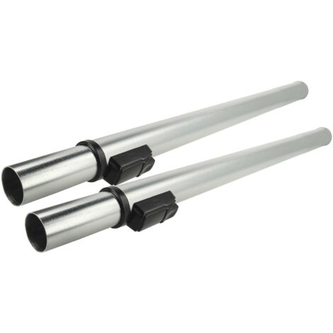 vhbw 2x Tube d'aspirateur compatible avec Lux Z 314, Z 320, Z 317, Z 318 aspirateur - raccord 32 mm, 60 - 94 cm, noir / argenté, aluminium / plastique (1/5)