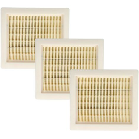 vhbw 3x filtre plissé plat remplacement pour Worx WA6078 pour aspirateur - Élément filtrant (1/5)