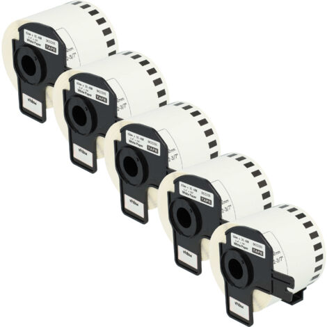 Rouleau D'étiquettes Carrées QUALITONER 23x23 Mm Compatible Imprimantes Brother QL - Noir Sur Blanc