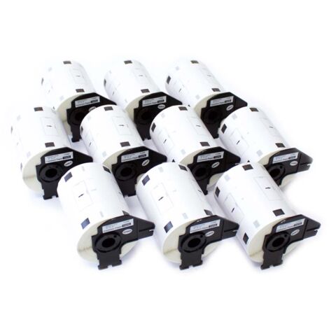 Vhbw Etiketten-Rollen 102x50mm | 10 Stück Mit Je 836 Etiketten | Kompatibel Mit Brother TD-Serie