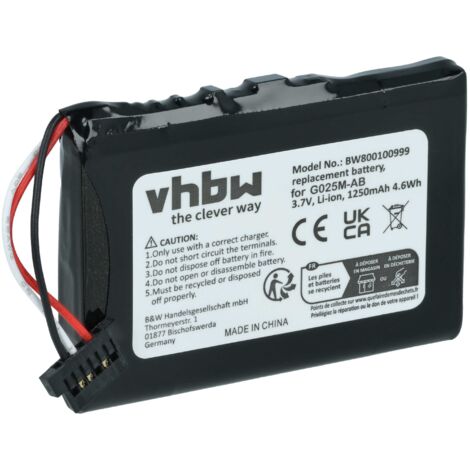 Batterie 3.7v 1500mah Vhbw Batterie Compatible Avec Garmin Camper 760LM, 760 GPS, Appareil De Navigation (1500mAh, 3,7V, Li-ion) - Auto Gps Garmin Randonnée