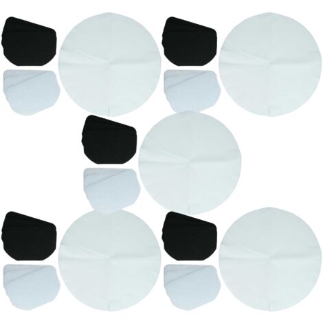 vhbw 15x filtre à charbon actif, 15x filtre à graisses, 30x filtre papier compatible avec DeLonghi F626 220V friteuse - 60 filtres (1/5)