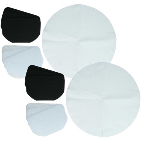 vhbw 6x filtre à charbon actif, 6x filtre à graisses, 12x filtre papier compatible avec DeLonghi F17221, D690C friteuse - 24 filtres (1/5)