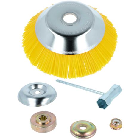 Brosse à Désherber 6 Pouces (150 Mm) Pour Débroussailleuse Stihl - Alésage 25,4 Mm, Avec Kit D'installation