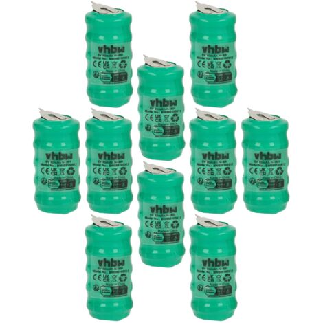 Vhbw 10x Batteria A Bottone NiMH V80H – 80mAh 4.8V, 3 Pin, Per Modellismo, Luci Solari E Mainboard