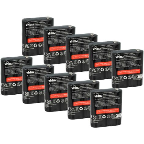 vhbw 10x Batterie remplacement pour Motorola KEBT071B, KEBT-071-C pour radio talkie-walkie (1300mAh, 3,6V, NiMH) (1/5)