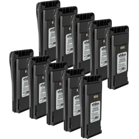 vhbw 5X Akku Ersatz für Motorola PMNN4158AR, PMNN4159AR, WPNN4045AR für Funkgerät, Walkie Talkie Gürtelclip