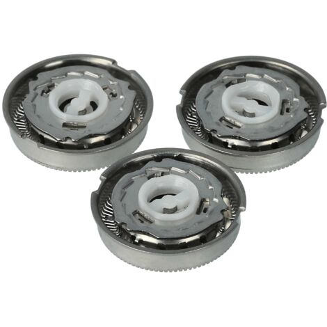 Lot De 3 Têtes De Rasoir Pour Philips HS350B, HS355, HS536 Et Autres - Inox Neuves - Compatibles HQ2/HP1917