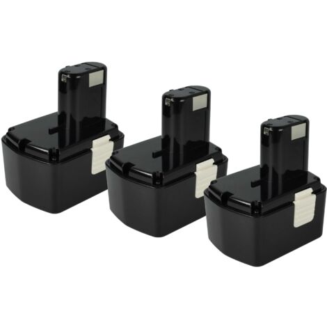 vhbw 3x Batterie compatible avec Hitachi DS18DVF3, DV 14DV, D V14DCL, DV 14DVA, DV 14DL, DV 14DMR outil électrique (3300 mAh, NiMH, 14,4 V) (1/5)