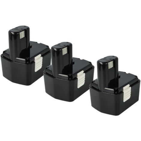 vhbw 3x Batterie compatible avec Hitachi WH 14DMR, WH 14DSL, WH 14DMK, WH 14DM, WH 14DMB, WH 14DH, WH 14DL outil électrique (2100 mAh, NiMH, 14,4 V) (1/5)