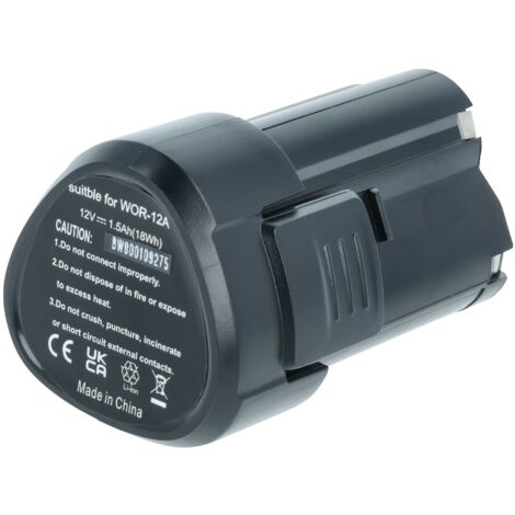 vhbw Batterie compatible avec Worx WX125.1, WX125, WX125.3, WU924, WX125.5, WX125.3 D-Lite, WX125.4 outil électrique (1500 mAh, Li-ion, 12 V) (1/5)