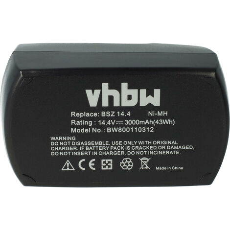 vhbw NiMH batterie 1500mAh (14.4V) pour outil électrique outil