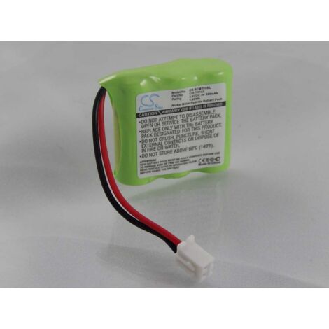 vhbw Batterie compatible avec Tri-Tronics 1107000, 200, 500, 60, 65 BPR collier de dressage de chien (300mAh, 3,6V, NiMH)