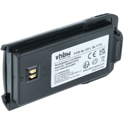 vhbw 2x Batterie remplacement pour Hytera BL1504, BL2020-EX, BL2020