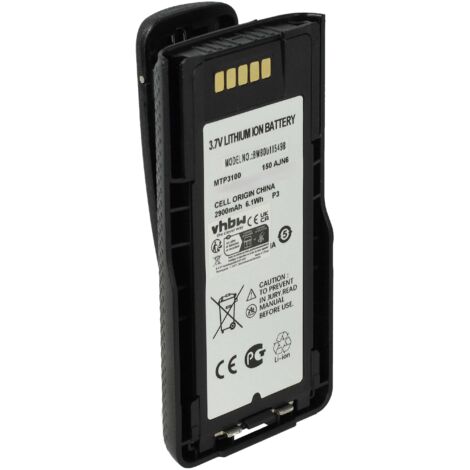 vhbw Batterie compatible avec Motorola Tetra MTP3550, MTP3500, MTP3250, MTP3200, MTP3100, MTP3150 radio talkie-walkie (2900mAh, 3,7V, Li-ion) (1/5)