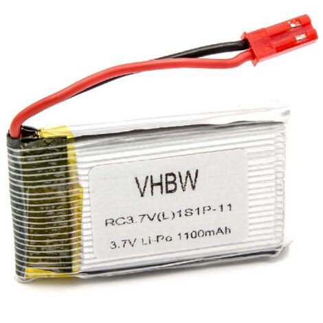 vhbw Batterie Li-Polymère 1100mAh (3.7V) Prise JST pour modèle Walkera  Dragonfly, HM 5G4