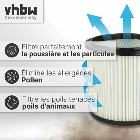 Vhbw 1x Filtre Plissé Compatible Avec Aqua Vac Gusty 30 / 50, Super 22