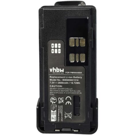 vhbw Batterie compatible avec Motorola XiR P6600, P6620, P8600, P8620, P8660 radio talkie-walkie (2600mAh, 7,4V, Li-ion) - avec clip de ceinture (1/5)