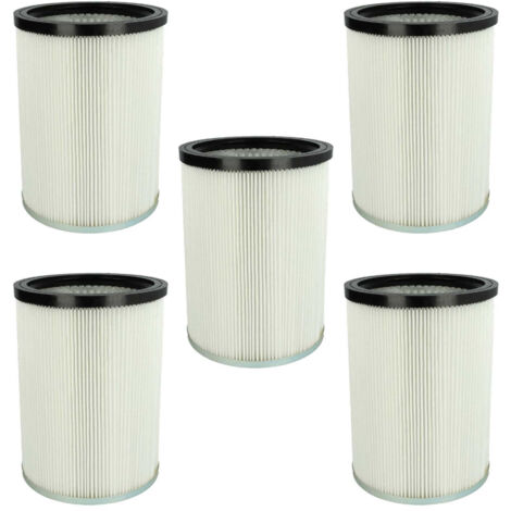 vhbw 5x filtre plissé compatible avec Kärcher NT 70/2 Professional EU, NT 70/2 Tc, NT 70/2 Me Tc EU, NT 70/2 Tc EU aspirateur - blanc (1/5)