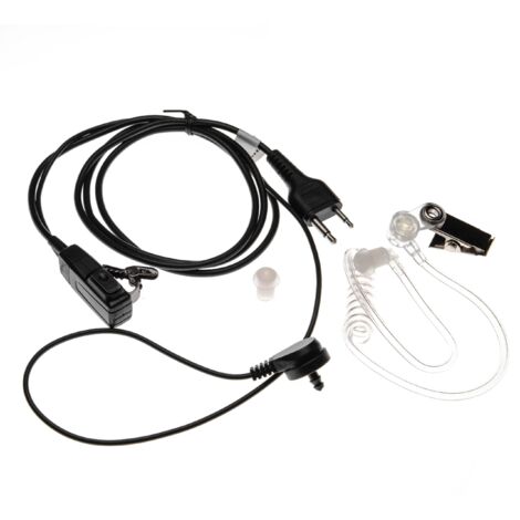 vhbw casque d'écoute compatible avec Icom IC-4GE, IC-4GXA, IC-4GXAT, IC-4GXE, IC-4GXET, IC-4iA, IC-4iE, IC-4SA, IC-4SAT radio talkie -walkie (1/2)