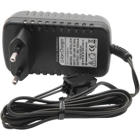 Vhbw – Chargeur compatible Husqvarna 580 68 33-01 580 68 33-02 580 68 33-03 588 14 64-01 – Batteries Li-Ion 18V – Indicateur LED – Prise Euro coudée