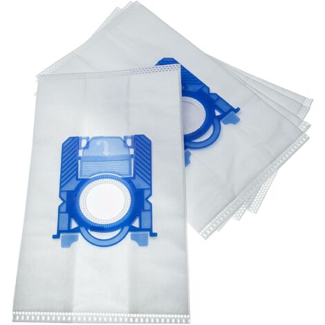 vhbw 5x Sacs compatible avec AEG AirMax AAM7124POW aspirateur - microfibres non tissées, 28,8cm x 17,1cm, blanc (1/3)