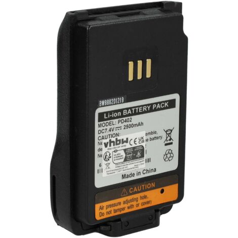2 Batterie Ricaricabili Vhbw Per Hyt/Hytera PD412, PD500, PD405, PD402 – 1500mAh, 7,4V Li-Ion
