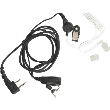 vhbw Oreillette compatible avec Alinco DJ-195, DJ-175E, DJ-175, DJ-195E, DJ-193E, DJ-193 radio talkie-walkie, câble acoustique transparent