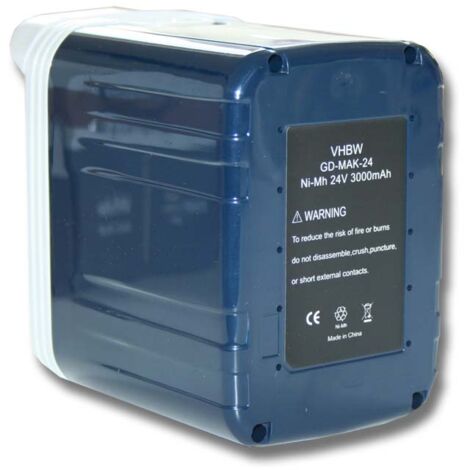vhbw Batterie remplacement pour Makita BH2433 pour outil électrique (3000 mAh, NiMH, 24 V) (1/2)