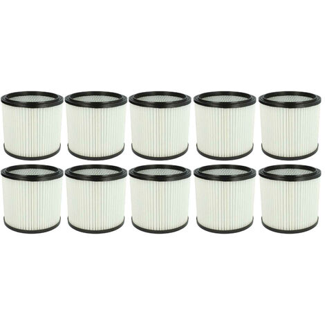 vhbw 10x filtre plissé compatible avec Aqua Vac Aqua Steel 40 aspirateur - blanc (1/5)