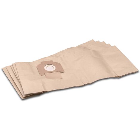 vhbw 5x sacs remplacement pour Protool / Festool 625344 pour aspirateur - papier, marron (1/2)