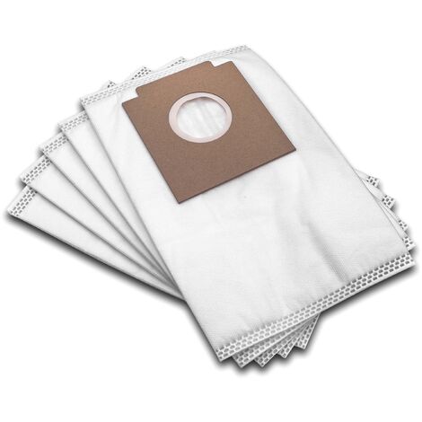 vhbw 5x Sacs remplacement pour Dirt Devil 7003022 pour aspirateur - microfibre non tissée, 15,5cm x 24,6cm blanc (1/2)