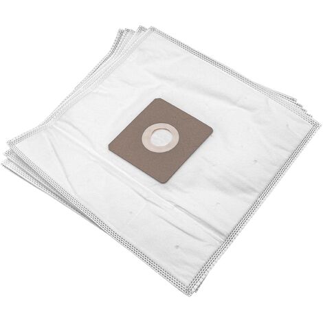 vhbw 5x Sacs compatible avec Dirt Devil EQU 4, EQU 5, Jam, EQU Silence, M7000 aspirateur - microfibres non tissées, 31cm x 22,5cm, blanc (1/2)