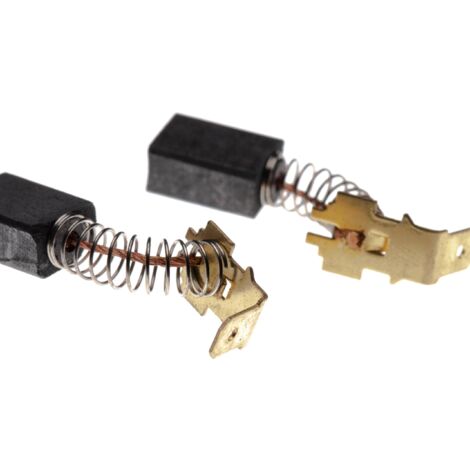 vhbw 2x balais de charbon 6 x 9 x 12,5 mm compatible avec Makita 6905H, 6504B, 6820V, 6402, 6904H, 6904V, 8401, 6904VH outil électrique + ressort (1/2)
