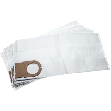 vhbw 5x Sacs compatible avec Metabo AS 9010, ASA 9011 aspirateur - 26cm x 24cm blanc (1/2)