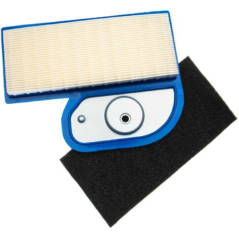 vhbw 1x filtre à air, 1x préfiltre compatible avec Kawasaki FH451V, FH580V, FH531V, FH500V, FH680D moteur pour tondeuse tracteur, rider