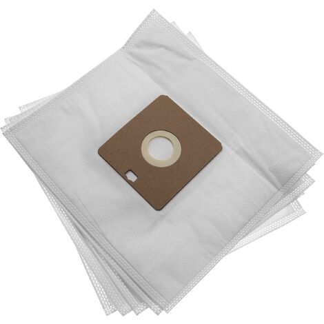 vhbw 5x Sacs compatible avec Nilfisk Bravo, Coupé Neo, Go, One aspirateur - microfibres non tissées, 24,7cm x 27cm, blanc (1/3)