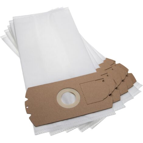 vhbw 5x Sacs compatible avec ARC 512, 513, 514, 1000, 2400, EN CIEL, Turbo aspirateur - microfibres non tissées, 39cm x 18cm, blanc (1/3)