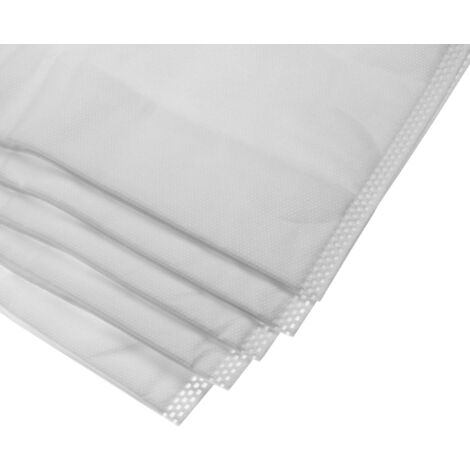 vhbw 5x sacs remplacement pour Kärcher 6.904051.0, 6.904-051.0, 69040510, 6904-0510 pour aspirateur - microfibres non tissées, 27,9cm x 55.35cm, blanc (1/3)