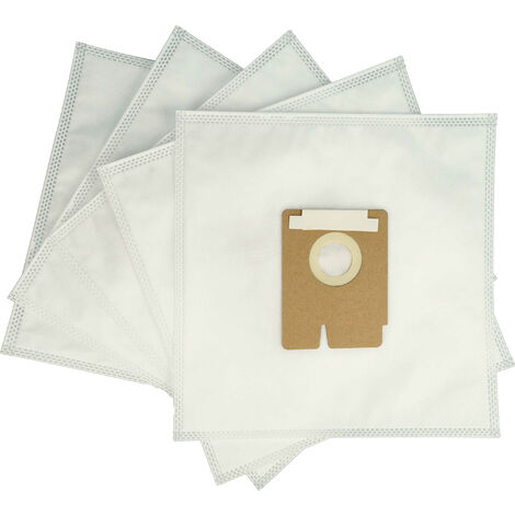 vhbw 5x Sacs compatible avec Bluesky ATB 14 R, BAP 1500, E 200 Optimo, TI 1400 aspirateur - microfibre non tissée, 27,6cm x 26,6cm blanc (1/5)