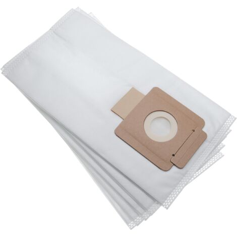 vhbw 5x sacs compatible avec Kärcher T 7/1 ecoefficiency, T 7/1 plus, T 7/1 Professional aspirateur - microfibres non tissées, 33,3cm x 17cm, blanc (1/3)