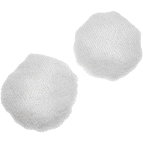 vhbw 2x Housses compatible avec Kärcher SC 5 EasyFix Premium, SC 5, SC 4 Premium Iron Kit nettoyeur à vapeur - blanc, rond (1/3)