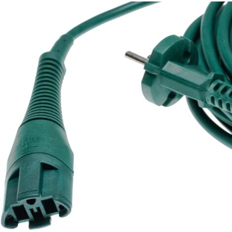 Vhbw Cavo Alimentazione 7m Per Vorwerk Folletto 130, 131 E SC – Spina 2 Poli, Verde Scuro, Per Aspirapolvere Fino A 2000W