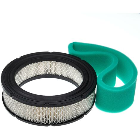 vhbw 1x filtre mousse, 1x filtre papier compatible avec Briggs & Stratton Vanguard 543477-0172-G1 tondeuse tracteur - set de 2 filtres (1/3)
