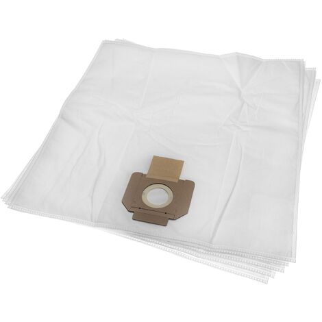 vhbw 5x sacs compatible avec Nilfisk VL 500-35 aspirateur - microfibres non tissées, 64cm x 58cm, blanc (1/4)