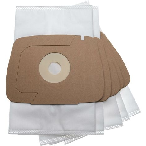 vhbw 5x Sacs compatible avec Electrolux Lux 1 Classic, 1 Royal, D820, 1 aspirateur - microfibre non tissée, 25,85cm x 15,9cm blanc (1/3)