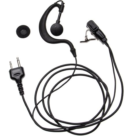 vhbwOreillette compatible avec Cobra MT-305, MT-220, MT-525, MT-500, MT-110, MT-725, MT-700, MT-925, MT-900 radio talkie-walkie (1/2)