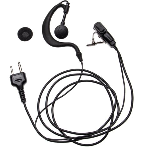 vhbwOreillette compatible avec Alinco DJ-196, DJ-195, DJ-175E, DJ-446, DJ-175, DJ-195E, DJ-193E, DJ-193, DJ-493 radio talkie-walkie (1/2)