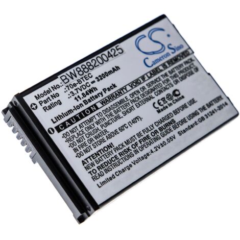 vhbw 1x Batterie remplacement pour Honeywell 60S-BATT-1, 70e-BTEC, BAT-EXTENDED-01 pour ordinateur handheld (3200mAh, 3,7V, Li-ion) (1/2)